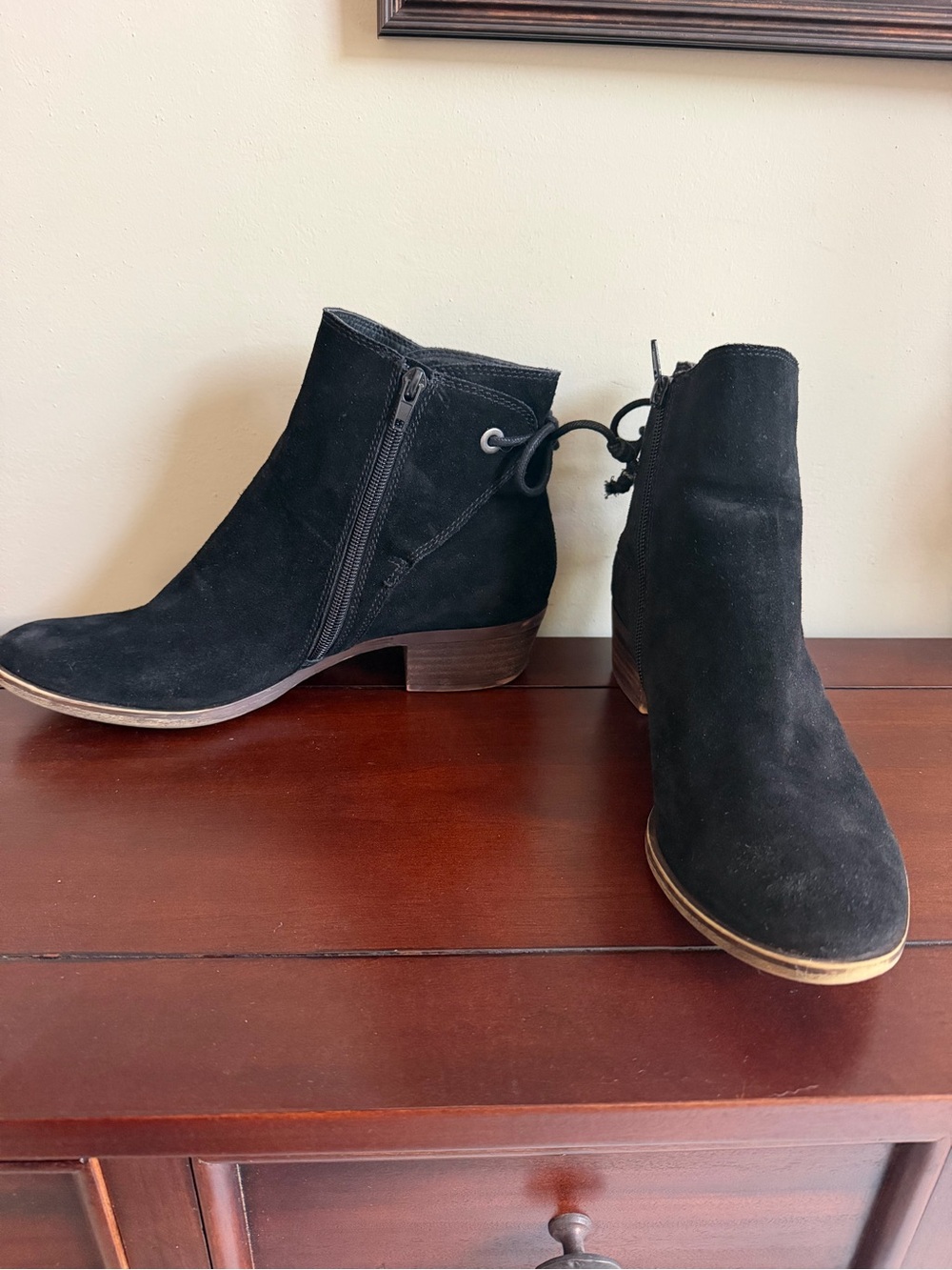 Lucky Brand black suede booties